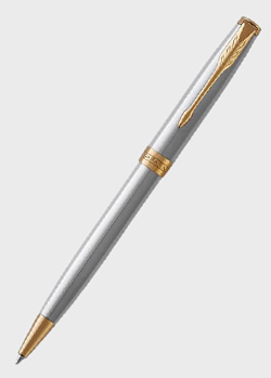 Кулькова ручка Parker Sonnet 17 Stainless Steel GT BP 84132, фото